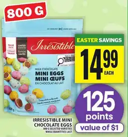 Food Basics IRRESISTIBLE MINI CHOCOLATE EGGS offer