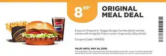 Harvey’s ORIGINAL MEAL DEAL offer