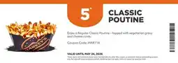 Harvey’s CLASSIC POUTINE offer