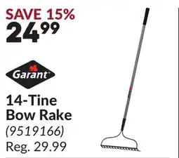 Princess Auto 14-Tine Bow Rake offer