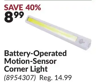 Princess Auto Battery-Operated Motion-Sensor Corner Light offer