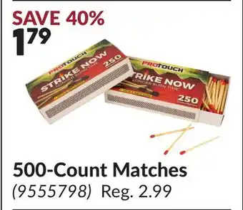 Princess Auto 500-Count Matches offer