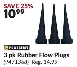 Princess Auto 3 pk Rubber Flow Plugs offer