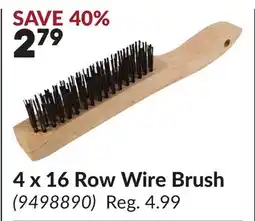 Princess Auto 4 x 16 Row Wire Brush offer