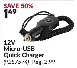 Princess Auto 12V Micro-USB Quick Charger offer