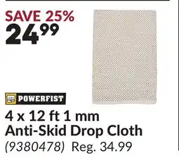 Princess Auto 4 x 12 ft 1 mm Anti-Skid Drop Cloth offer
