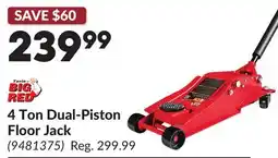 Princess Auto 4 Ton Dual-Piston Floor Jack offer