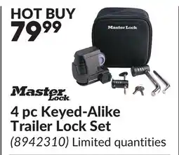 Princess Auto 4 pc Keyed-Alike Trailer Lock Set offer