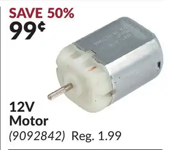 Princess Auto 12V Motor offer