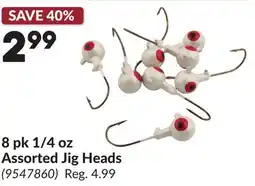 Princess Auto 8/4 oz Assorted Jig Heads offer