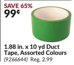 Princess Auto 1.88 in. x 10 yd Duct Tape, Assorted Colours offer