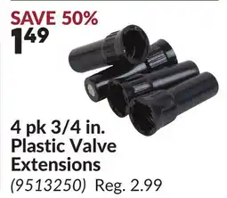 Princess Auto 4 pk 3/4 in. Plastic Valve Extensions offer