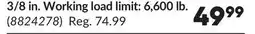 Princess Auto 3/8 in. Working load limit: 6,600 lb. 10 ft Grade 70 Transport Chain offer