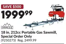 Princess Auto 18 in. 212cc Portable Gas Sawmill offer