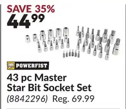 Princess Auto 43 pc Master Star Bit Socket Set offer
