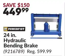 Princess Auto 24 in. Hydraulic Bending Brake offer