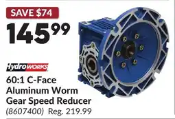 Princess Auto 60: 1 C-Face Aluminum Worm Gear Speed Reducer offer