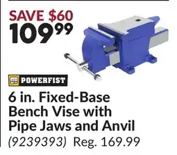 Princess Auto 6 in. Fixed-Base Bench Vise with Pipe Jaws and Anvil offer