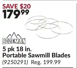 Princess Auto 5 pk 18 in. Portable Sawmill Blades offer