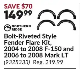 Princess Auto Bolt-Riveted Style Fender Flare Kit, 2004 to 2008 F-150 and 2006 to 2008 Mark LT offer