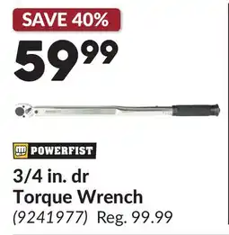 Princess Auto 3/4 in. dr Torque Wrench offer