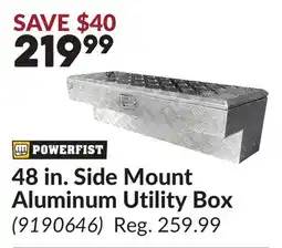 Princess Auto 48 in. Side Mount Aluminum Utility Box offer