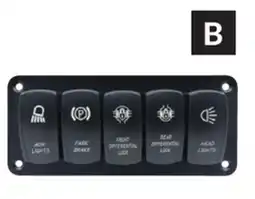 Princess Auto EVERGEAR Standard 5-Gang LED Truck Rocker Switches offer
