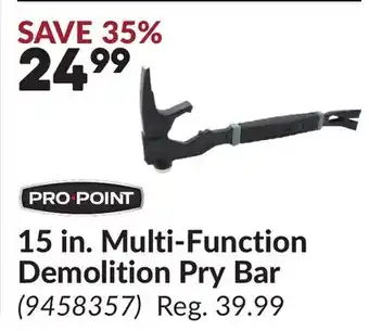 Princess Auto 15 in. Multi-Function Demolition Pry Bar offer