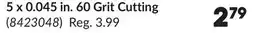 Princess Auto 5 x 0.045 in. 60 Grit Cutting Metal Cut-Off Wells offer