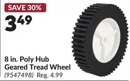 Princess Auto 8 in. Poly Hub Geared Tread Wheel offer