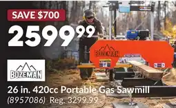 Princess Auto 26 in. 420cc Portable Gas Sawmill offer