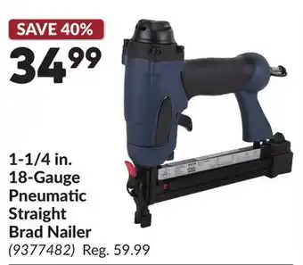 Princess Auto 1-1/4 in. 18-Gauge Pneumatic Straight Brad Nailer offer