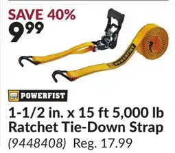 Princess Auto 1-1/2 in. x 15 ft 5,000 lb Ratchet Tie-Down Strap offer