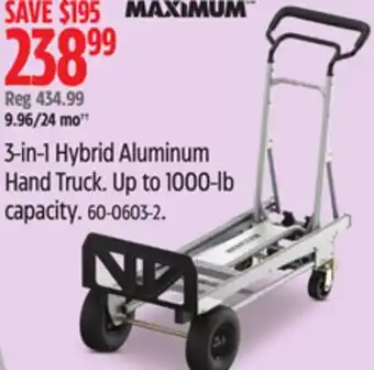 Canadian Tire Maximum 3-in-1 Hybrid Aluminum Hand Truck offer