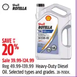Canadian Tire Shell Rotella Heavy-Duty Diesel Oil offer