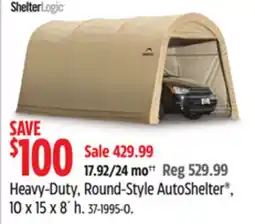 Canadian Tire SHELTER LOGIC Heavy-Duty, Round-Style AutoShelter , 10 x 15 x 8´ h offer