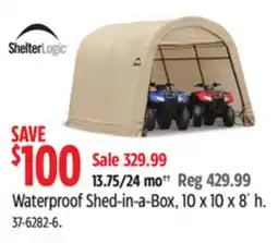 Canadian Tire ShelterLogic Waterproof Shed-in-a-Box, 10 x 10 x 8´ h offer