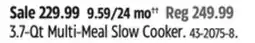 Canadian Tire Crockpot 3.7-Qt Multi-Meal Slow Cooker offer