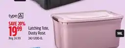 Canadian Tire Type A Latching Tote, Dusty Rose offer