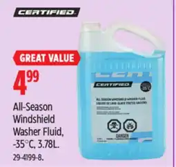 Canadian Tire Certified All-Season Windshield Washer Fluid offer