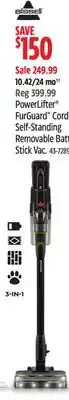 Canadian Tire Bissell PowerLifter FurGuard Cordl Self-Standing Removable Batt Stick Vac offer