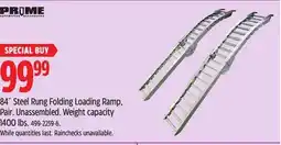 Canadian Tire Prime1 84 Steel Rung Folding Loading Ramp offer