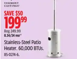 Canadian Tire Vermont Castings Stainless-Steel Patio Heater offer