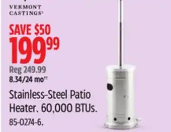 Canadian Tire Vermont Castings Stainless-Steel Patio Heater offer