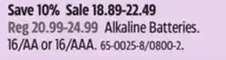 Canadian Tire Duracell Alkaline Batteries offer