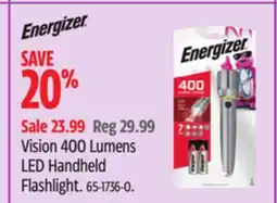 Canadian Tire Energizer Vision 400 Lumens LED Handheld Flashlight offer