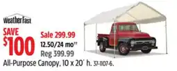 Canadian Tire Weather Fast All-Purpose Canopy, 10 x 20´ h offer