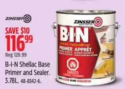Canadian Tire B-I-N Shellac Base Primer and Sealer offer