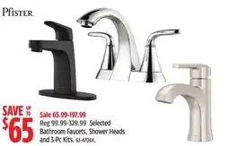 Canadian Tire Pfister Bathroom Faucets, Shower Heads and 3-Pc Kits offer