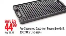Canadian Tire Lagostina Pre-Seasoned Cast-Iron Reversible Grill, 20 x 10.5˝ offer
